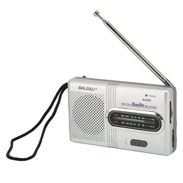 Imagem de Rádio de bolso AM/FM, com alto-falante alto, conector de fone de ouvido - perfeito para uso interno, externo e de emergência, ideal para presente
