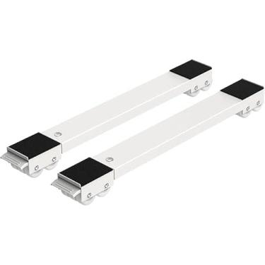 Imagem de Suporte Universal de Alumínio De Base Com Rodinha Para Geladeira Fogão E Máquina De Lavar Lousa Base Carrinho(Kit1-Branco)