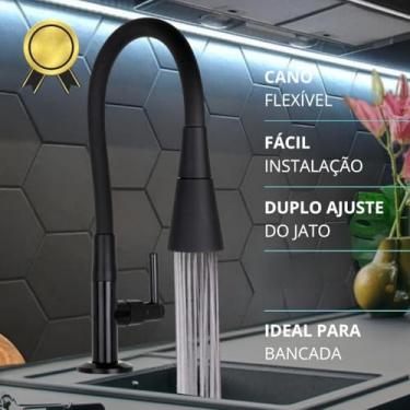 Imagem de Torneira Preta Para Pias De Bancada E Bancadas De Mármore