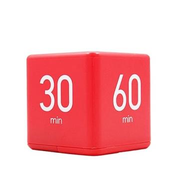 Imagem de Amgei Cronômetro de virar, temporizador digital, temporizador de cozinha, 15/20/30/60 minutos, sensor de gravidade, virar, temporizador de cubo, gerenciamento de tempo e configurações de contagem