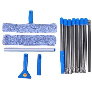 Imagem de AUNMAS Rodo de Janela Com Poste de Extensão, Kit de Lavagem Multiuso de 9,8 Pés, Limpador de Porta de Vidro, Ferramenta de Limpeza de Carro para Janelas Externas Altas