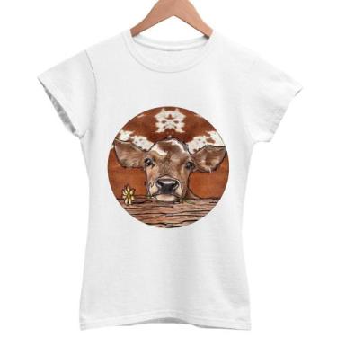 Imagem de Camiseta Cowgirl Feminina T-Shirt Country Western Estampa Laço Moda Ro