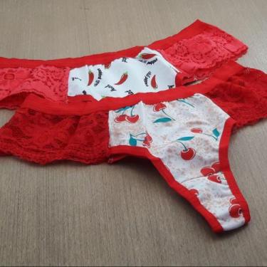 Imagem de Tanga Fio Dental Júlia Cor:Vermelho/EstampadoTamanho:M - Saulo Lingeri
