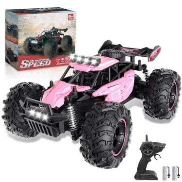 Imagem de Carox Remote Control Car, 2.4GHz 25KM/H High Speed RC Car, 1:18 Off-Road Monster Truck with LED Lights and 1800mAh Rechargeable Battery – Ideal Gift for Boys 6+