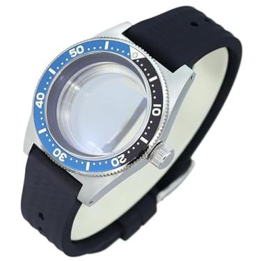 Imagem de FEIYASHI Relógio de mergulho automático masculino caixa de aço inoxidável de 40 mm para movimento NH35, 100 m, resistente à água, cristal de safira sintético, Caixa prateada 5, Caixa de relógio de