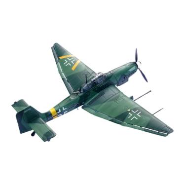 Imagem de KiBcsLic Avião de brinquedo modelo caça, escala 1:72, para decoração infantil, presente colecionável, ideal para mesa ou prateleira.