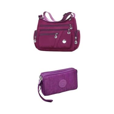 Imagem de Bolsa Transversal Feminina De Grande Capacidade Em Nylon Impermeável, 