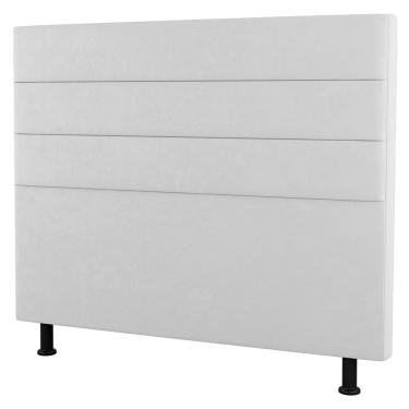 Imagem de Cabeceira Cama Box Casal King Size Malik 195cm Sintético Branco - Desk Design