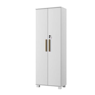 Imagem de Armário Multiuso Bahia 2 Porta C- Chave 4 Prateleira Interna Arte Móveis Branco