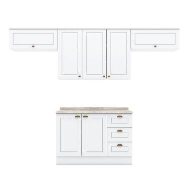 Imagem de Cozinha Modulada Americana 5 Peças Branco Hp - Henn