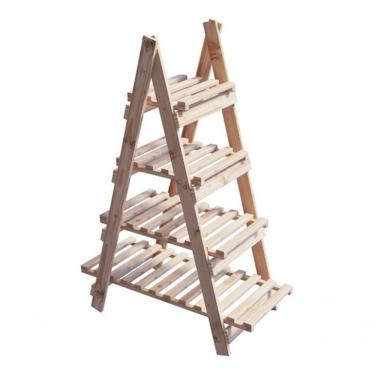 Imagem de Porta Sapatos De Madeira Pinus Design Piramide Escada 