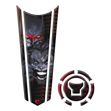 Imagem de Adesivo Faixa Gravata Tanque E Bocal Moto Resinado Hahaha Preto1