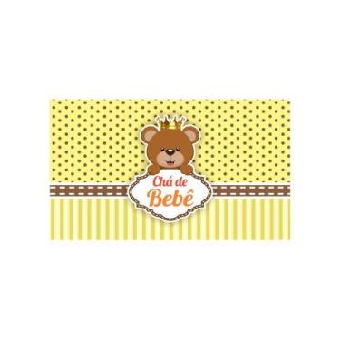 Imagem de Painel De Lona Chá De Bebe Ursinha Amarela E Marrom - Fabrika de Festa