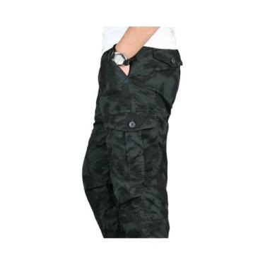 Imagem de Calças Cargo Camufladas De Inverno Para Homens, Dupla Camada, Forradas