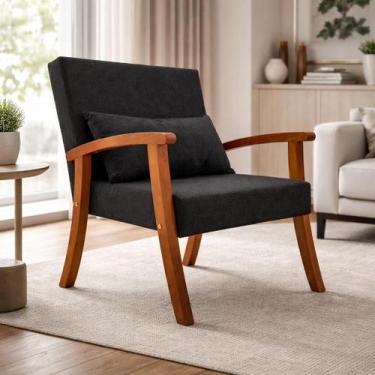 Imagem de Kit 2 Poltronas Jade Linho Premium Escritório Recepção Sala De Estar D