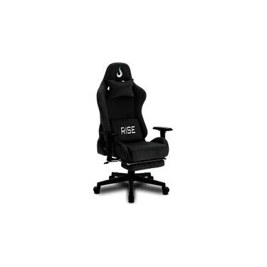Imagem de Cadeira Gamer Rise Mode X02, Ângulo Ajustável, Até 130Kg, Braço 2D, Apoio Para os Pés Retrátil, Preta - RM-CG-X02-BK