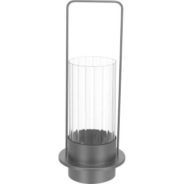 Imagem de CASTIÇAL DECORATIVO PORTA VELA HOME&CO METAL 45x17x17cm PRETO