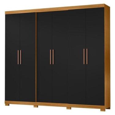 Imagem de Guarda Roupa Casal San Diego Carvalho Americano Preto - Incorplac - IN