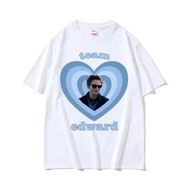 Imagem de Camiseta Masculina Y2k Twilight Team Edward Cullen Com Gola Redonda E 