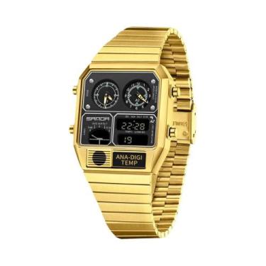 Imagem de Relógio Digital LED Masculino Quadrado Multifuncional Com Termômetro, 