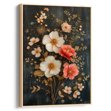 Imagem de Quadro decorativo Vintage - Flores Douradas de Um Sonho Eterno - Art C
