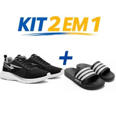 Imagem de Kit tenis masculino e feminino casual esportivo leve respiravel corrid