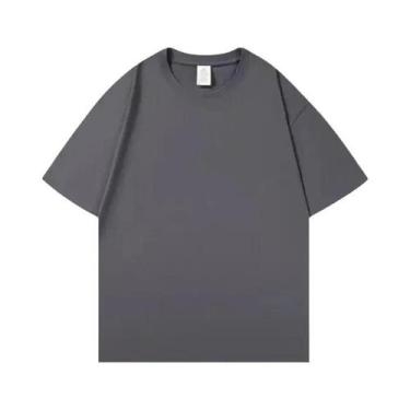 Imagem de Camisetas De Algodão Oversized Unissex Em Marrom, Moda Casual Coreana 