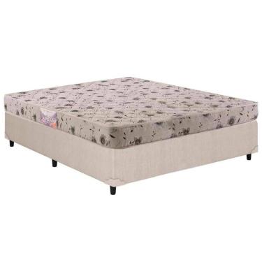 Imagem de Cama Box Casal: Colchão Espuma Herval Sueño + Base Crc Courano Clean(138X188)
