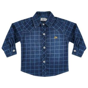 Imagem de Camisa Bebê Look Jeans Manga Longa Jeans - G - UNICA-Masculino