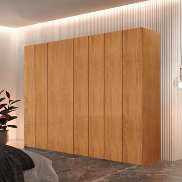 Imagem de Guarda Roupa Casal Atacama MDF 8 Portas e 12 Prateleiras Moderna Mobilia