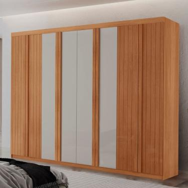 Imagem de Guarda Roupa Casal Toquio MDF com 8 Portas 4 Gavetas Moderna Mobilia