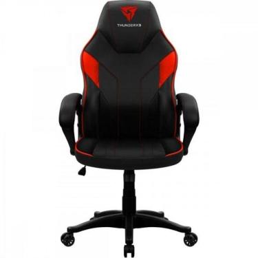 Imagem de Cadeira Gamer EC1 Thunderx3 em Poliuretano com Tecnologia Air Tech e Balanço Relaxante Vermelho
