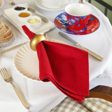 Imagem de Guardanapo de Tecido Vanusa Vermelho- Algodão, 50x50cm - Ateliê Panos