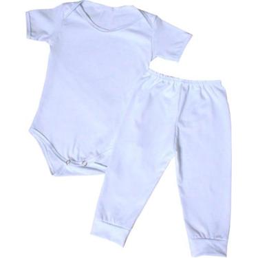 Imagem de Kit Roupa De Bebe 2 Peças Body Manga Curta E Mijão Algodão - Del Franc