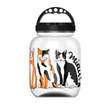 Imagem de Pote Porta Ração Cachorro Gato 3,6l 1,4LT Com Alça Container - - Panam