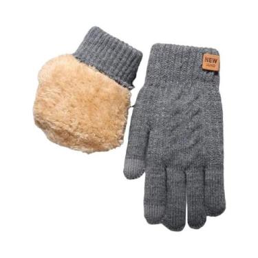 Imagem de Luvas De Lã Térmicas De Dedo Inteiro Para Homens E Mulheres, Quentes P