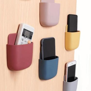 Imagem de Suporte pAREde Adesivo Multiuso Porta Celular Controle MINIMALISTA tel