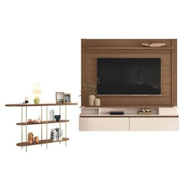Imagem de Home Suspenso Astor Castanho Off White Com Aparador Infinity Castanho 