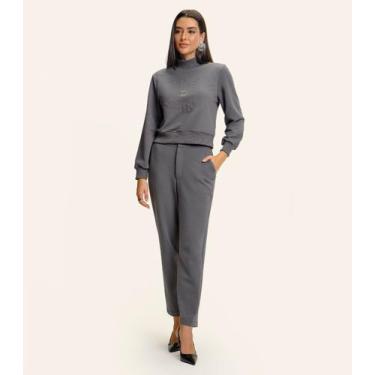 Imagem de Calça Cenoura Piquet Verona Endless Cinza, G, Cinza