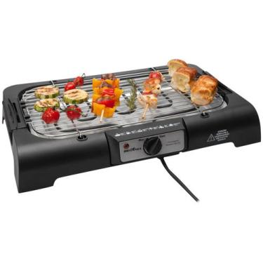Imagem de Churrasqueira britania preta/inox controle de tempetatura 127v, Preto