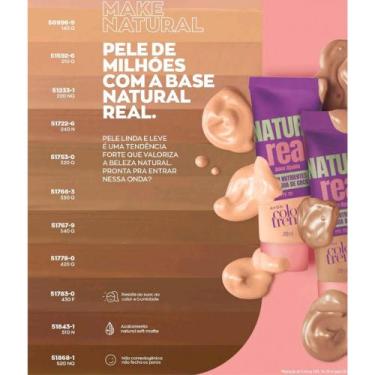 Imagem de Base líquida Natural Real cor 120NQ - Avon 20ml
