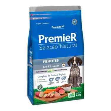 Imagem de Ração PremieR Natural Cães Filhotes Frango/Batata Doce 2,5Kg