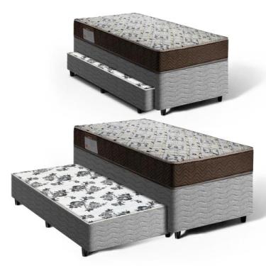Imagem de Cama Box Bicama com Colchão de Espuma D45 Solteiro Ortopédico Ortobom 