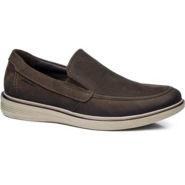 Imagem de Sapato Casual Slip Em Couro Pegada 126112 Masculino, Chocolate, 42