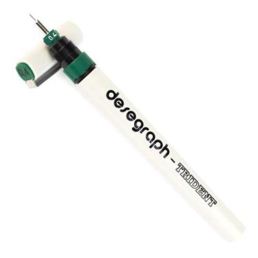 Imagem de Caneta Nanquim Recarregável 0.4 + Tinta Nanquim + Detergente - Trident