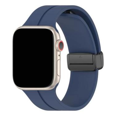 Imagem de Pulseira Magnética de Silicone 44/45/46/49mm Compatível com Smartwatch