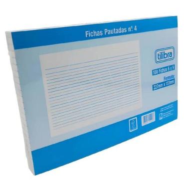 Imagem de Ficha Pautada Nº4 6x9 C/ 100 Folhas - Tilibra
