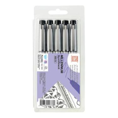 Imagem de Conjunto Caneta Nanquim Kuretake Zig Millennium 5 Pontas