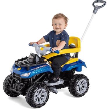 Imagem de Veículo para Bebê Cross Up 2 em 1 com Som Azul Perolado Até 30kg Calesita Brinquedos
