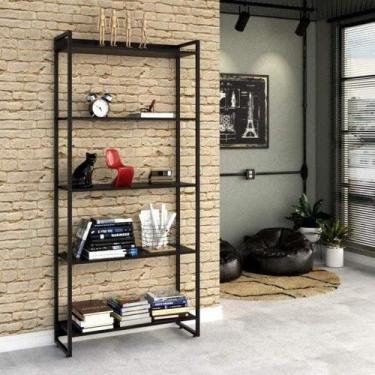 Imagem de Estante Multiuso 5 Prateleiras 80CMX187CM Dynamica Preto/Ônix - Compac